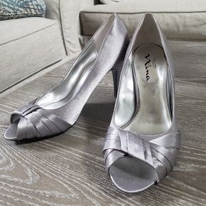 Silver Open Toed Heals